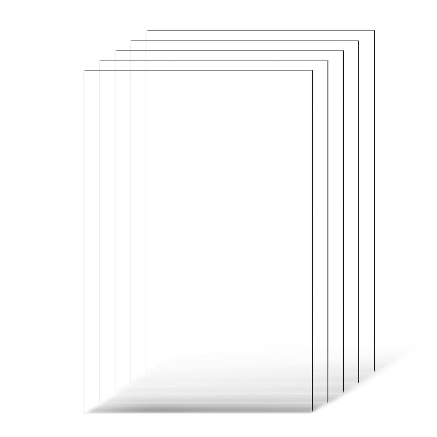 PET/Plexiglass Sheets, 5-Pack Plastic Sheet, 610 x 914 mm 1 mm Thick Transparent Clear Flexible Plastic V952-PETSLB2436INCG8GHV0