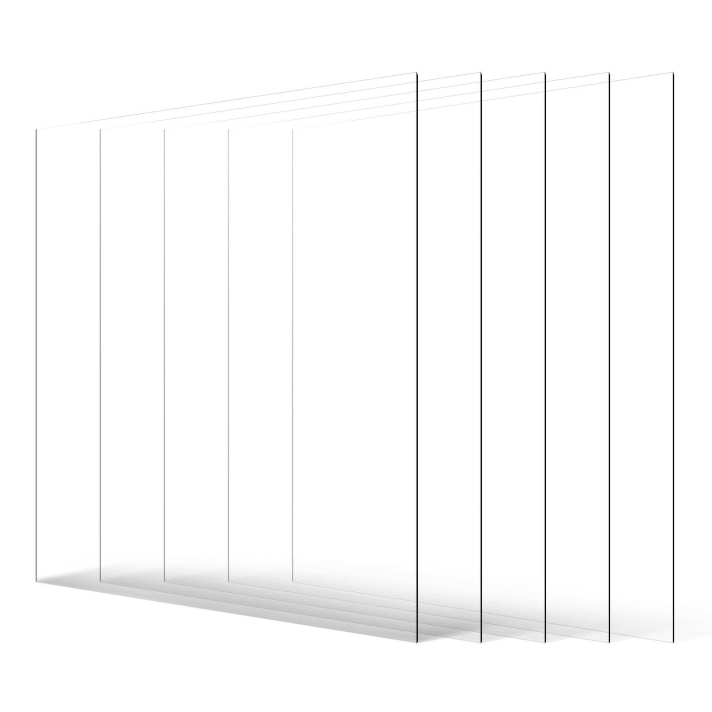 PET/Plexiglass Sheets, 5-Pack Plastic Sheet, 610 x 914 mm 1 mm Thick Transparent Clear Flexible Plastic V952-PETSLB2436INCG8GHV0