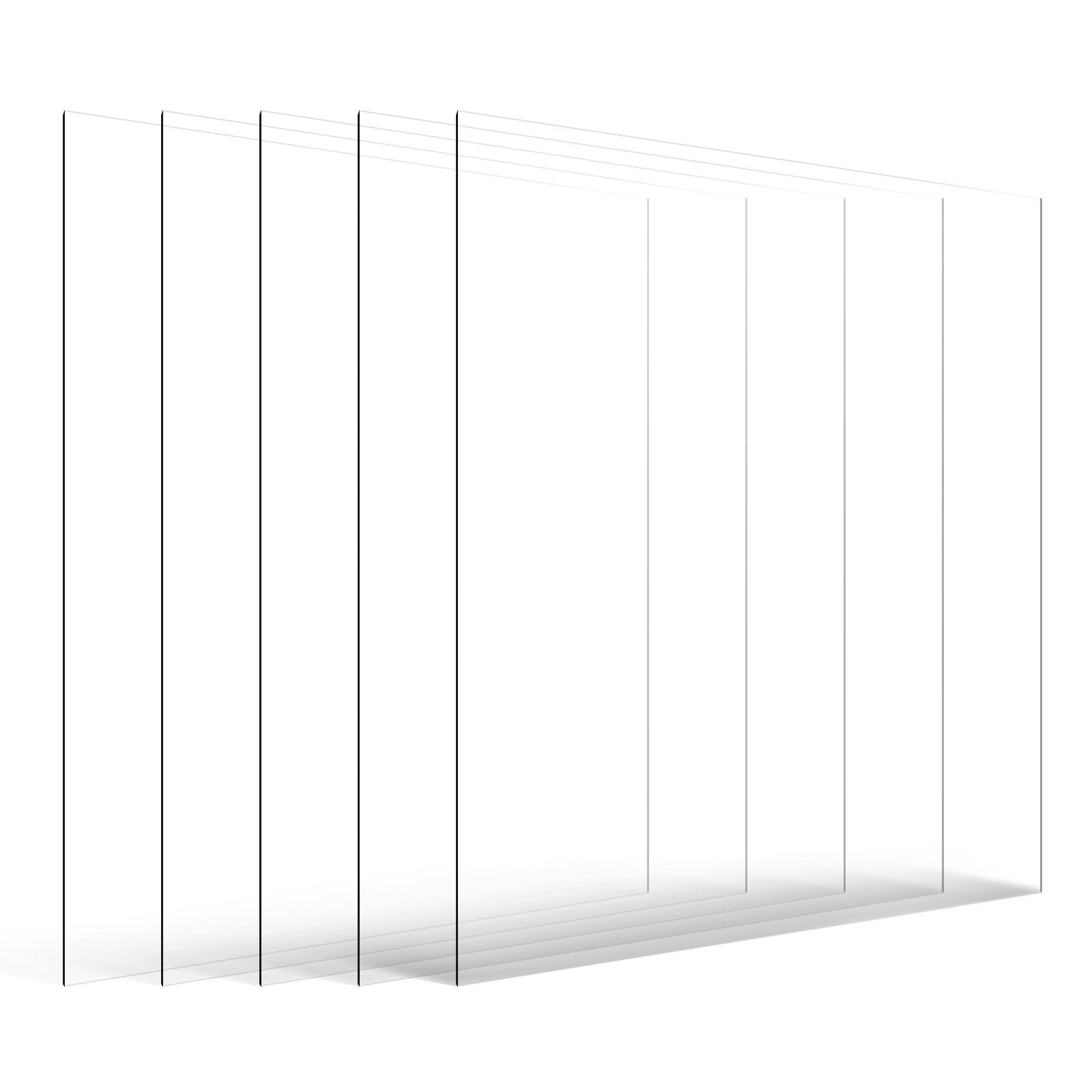 PET/Plexiglass Sheets, 5-Pack Plastic Sheet, 610 x 914 mm 1 mm Thick Transparent Clear Flexible Plastic V952-PETSLB2436INCG8GHV0