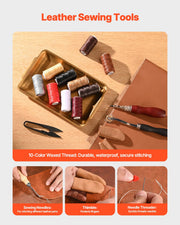 Leather Working Tools Kit, 38 PCS Leather Craft Tools with Portable Canvas Storage Bag, Engraving Punching V952-PGGJTZFBGJB3WJWNHV0