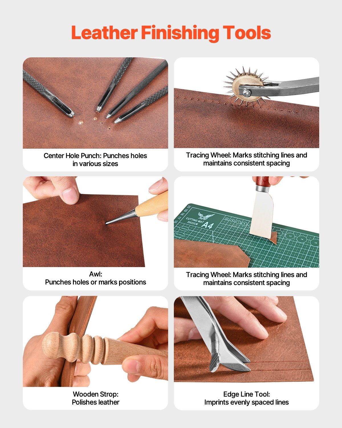 Leather Working Tools Kit, 59 PCS Leather Craft Tools with Portable Canvas Storage Bag, Engraving Punching V952-PGGJTZFBGJB6K60DTV0