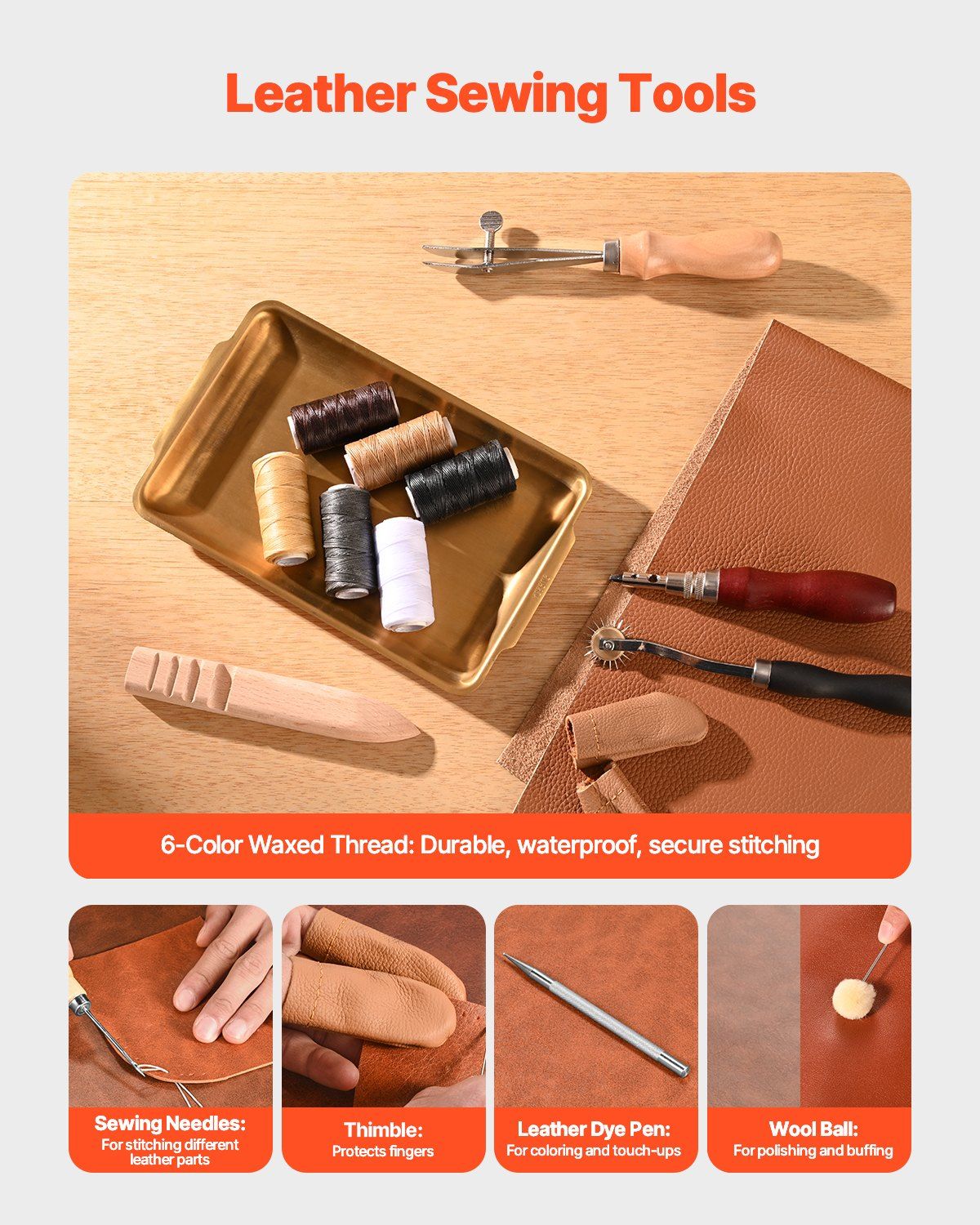 Leather Working Tools Kit, 59 PCS Leather Craft Tools with Portable Canvas Storage Bag, Engraving Punching V952-PGGJTZFBGJB6K60DTV0