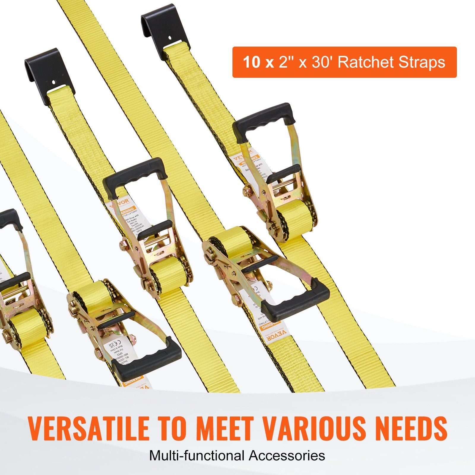10 Pack Ratchet Tie Down Straps 10000 lbs 2 V952-PGJLDPG2X30107B63V0