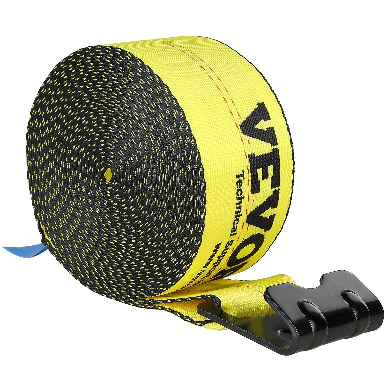 Winch Straps, 10.2 cm x 9.1 m, 2.7T Load Capacity, 8.2T Break Strength, Truck Straps with Flat Hook, Flatbed V952-PGJPDHS4INCH3QVCJV0