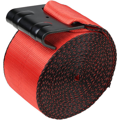 Winch Straps, 10.2 cm x 9.1 m, 2.7T Load Capacity, 8.2T Breaking Strength, Truck Straps with Flat Hook, V952-PGJPDHS4INCH3T7LFV0