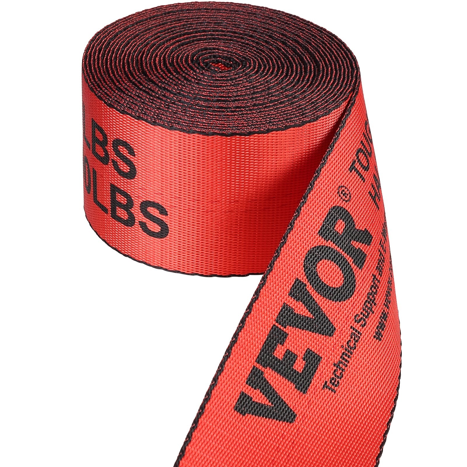 Winch Straps, 10.2 cm x 9.1 m, 2.7T Load Capacity, 8.2T Breaking Strength, Truck Straps with Flat Hook, V952-PGJPDHS4INCH3T7LFV0