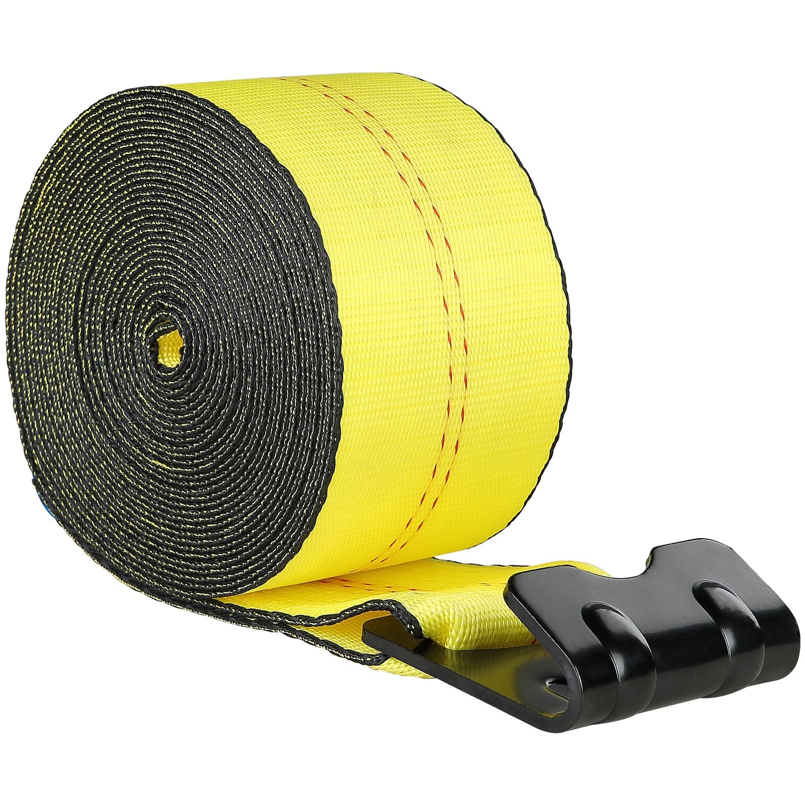 Winch Straps, 10.2 cm x 12.2 m, 2.7T Load Capacity, 8.2T Break Strength, Truck Straps with Flat Hook, Flatbed V952-PGJPDHS4INCH4XSZKV0