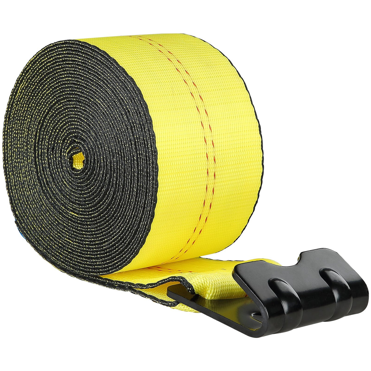 Winch Straps, 10.2 cm x 12.2 m, 2.7T Load Capacity, 8.2T Break Strength, Truck Straps with Flat Hook, Flatbed V952-PGJPDHS4INCH4XSZKV0