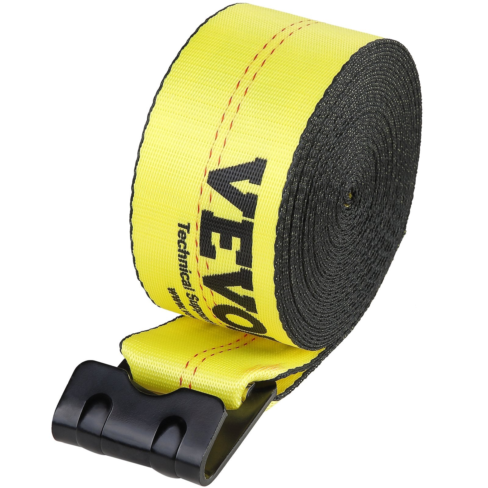 Winch Straps, 10.2 cm x 12.2 m, 2.7T Load Capacity, 8.2T Break Strength, Truck Straps with Flat Hook, Flatbed V952-PGJPDHS4INCH4XSZKV0