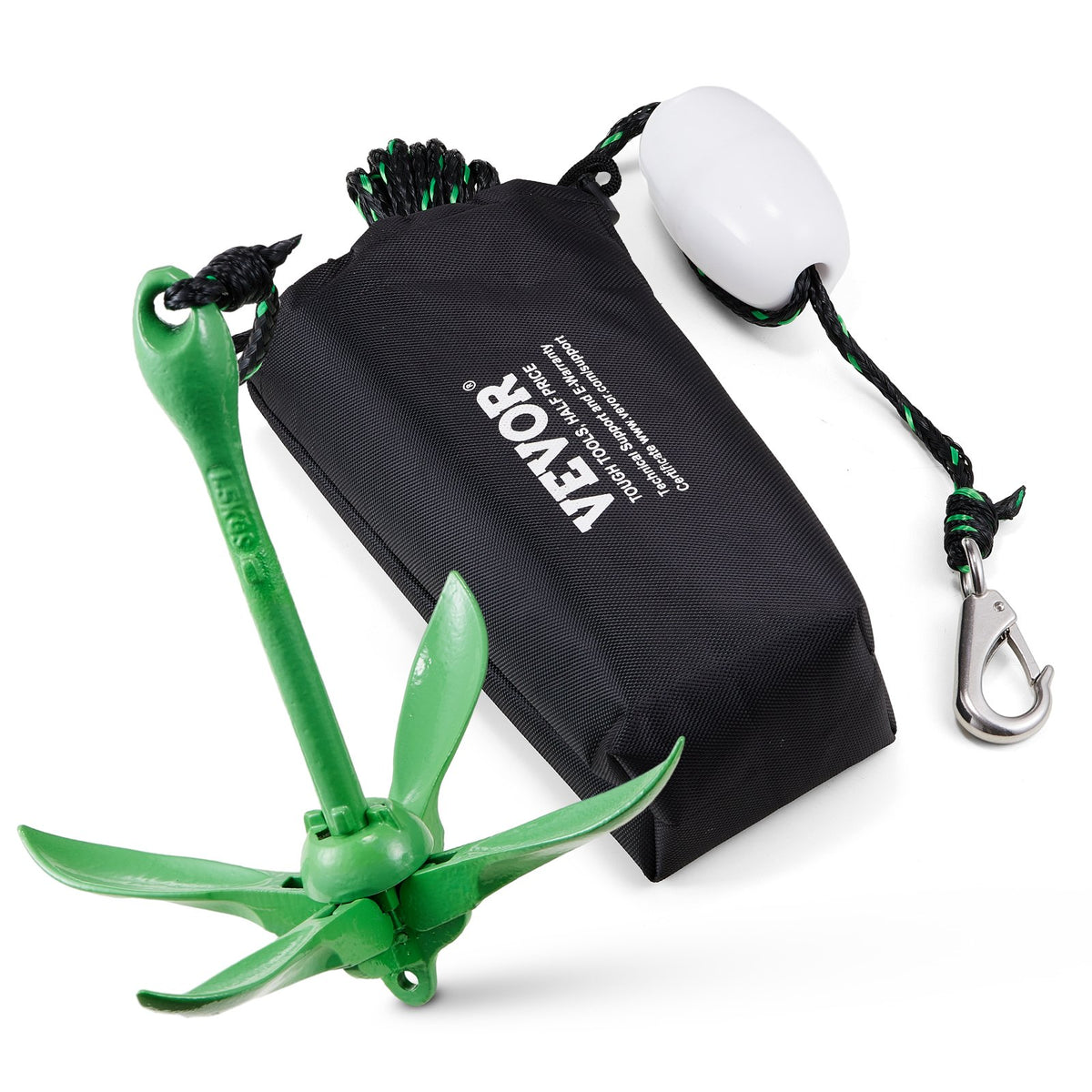 Kayak Anchor Kit, 3.5 lb Paddle Board Anchor Kit with 26.2 ft/8 m Rope and Buoy, Folding Small Boat Anchor V952-PHTMYJTPSG35NCT7KV0