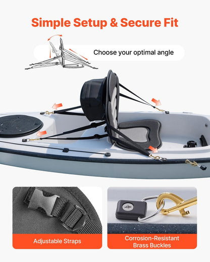 Kayak Seat, 1 Pack 12 mm Thick, Universal Paddle Board Seat with Back Support, Sit-on-Top Soft Padded Cushion V952-PHTRZYEVAPMJEN4JO001V0