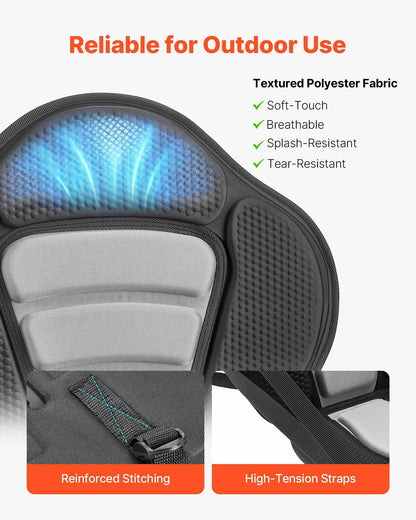 Kayak Seat, 1 Pack 12 mm Thick, Universal Paddle Board Seat with Back Support, Sit-on-Top Soft Padded Cushion V952-PHTRZYEVAPMJEN4JO001V0