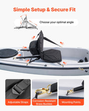 Kayak Seat, 1 Pack 31 mm Thick, Universal Paddle Board Seat with Back Support, Hexagonal Sit-on-Top Soft V952-PHTRZYEVAPMJFVEJE001V0