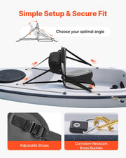 Kayak Seat, 1 Pack 31 mm Thick, Universal Paddle Board Seat with Back Support, Sit-on-Top Soft Padded Cushion V952-PHTRZYEVAPMJZT0F7001V0