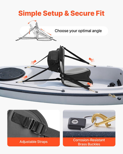 Kayak Seat, 1 Pack 31 mm Thick, Universal Paddle Board Seat with Back Support, Sit-on-Top Soft Padded Cushion V952-PHTRZYEVAPMJZT0F7001V0