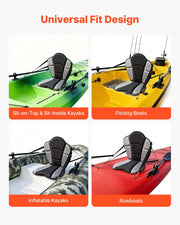 Kayak Seat, 1 Pack 31 mm Thick, Universal Paddle Board Seat with Back Support, Sit-on-Top Soft Padded Cushion V952-PHTRZYEVAPMJZT0F7001V0