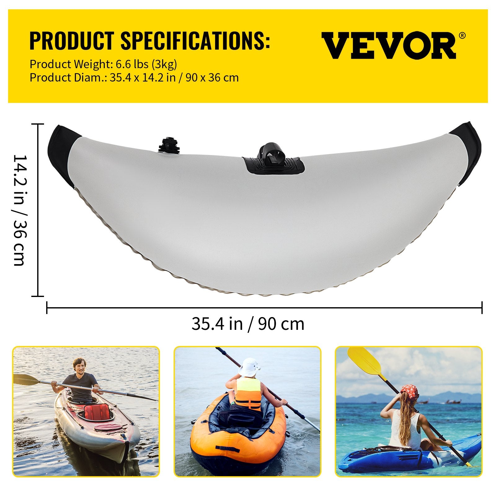 Kayak Outrigger Stabilizer Inflatable Outrigger Float 2PCS PVC w/ Arms Rod V952-PHTZTWDQTZBDDVJK5V0