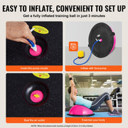 Half Exercise Ball Trainer, 23 inch Balance Ball Trainer, 660lbs Capacity Stability Ball, Yoga Ball with V952-PHXLQ58CMBWF8JUJHV0