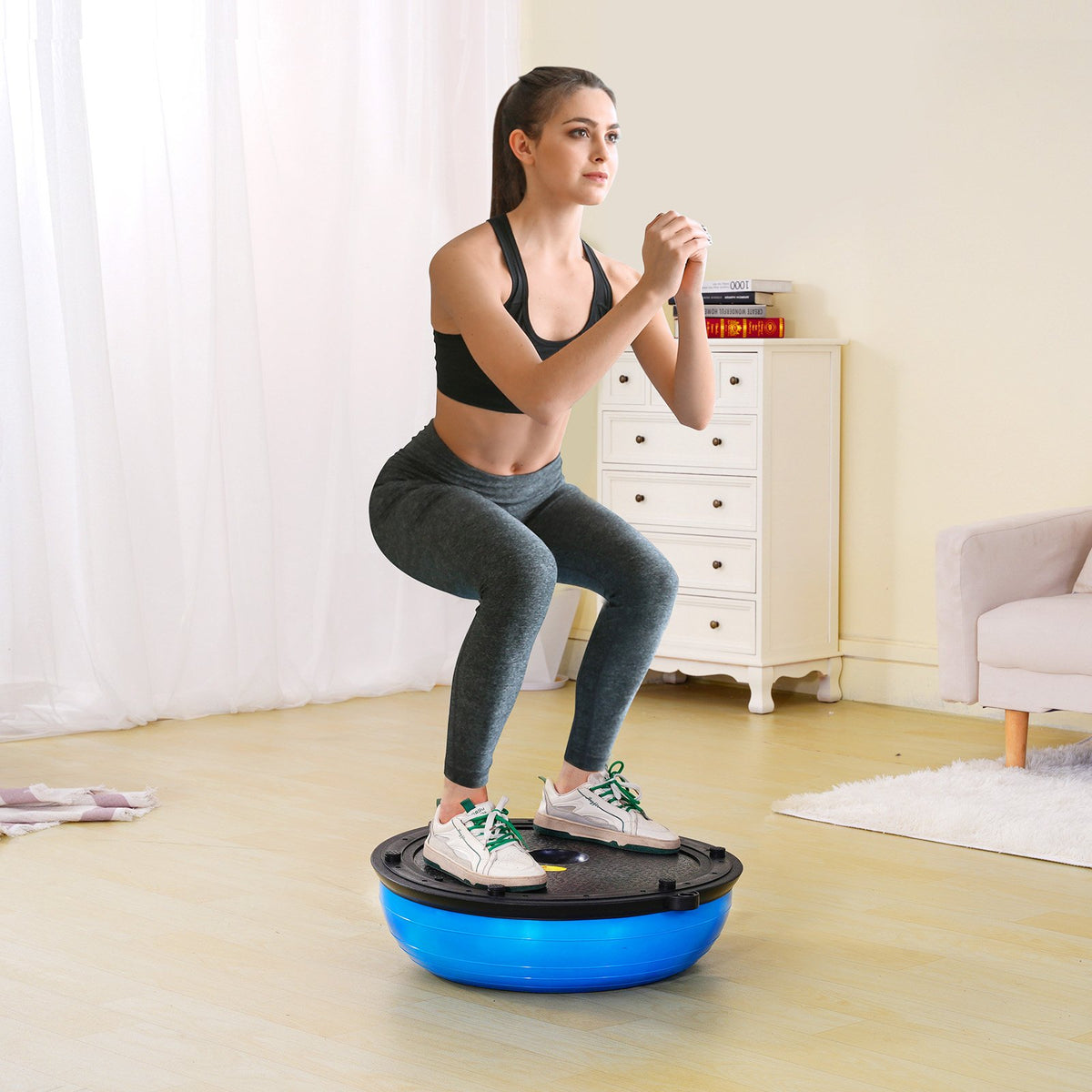 Half Exercise Ball Trainer, 23 inch Balance Ball Trainer, 660lbs Capacity Stability Ball, Yoga Ball with V952-PHXLQ58CMBWLDQO03V0