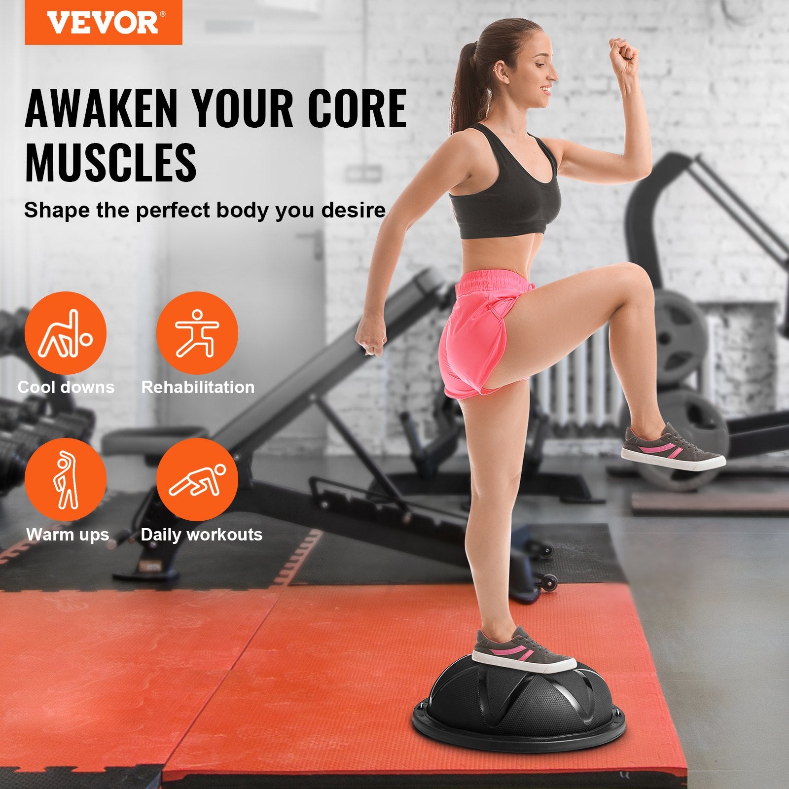 Half Exercise Ball Trainer, 23 inch Balance Ball Trainer, 660 lbs Capacity Stability Ball, Yoga Ball with V952-PHXLQ58CMKLWPCMEFV0