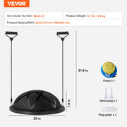 Half Exercise Ball Trainer, 23 inch Balance Ball Trainer, 660 lbs Capacity Stability Ball, Yoga Ball with V952-PHXLQ58CMKLWPCMEFV0