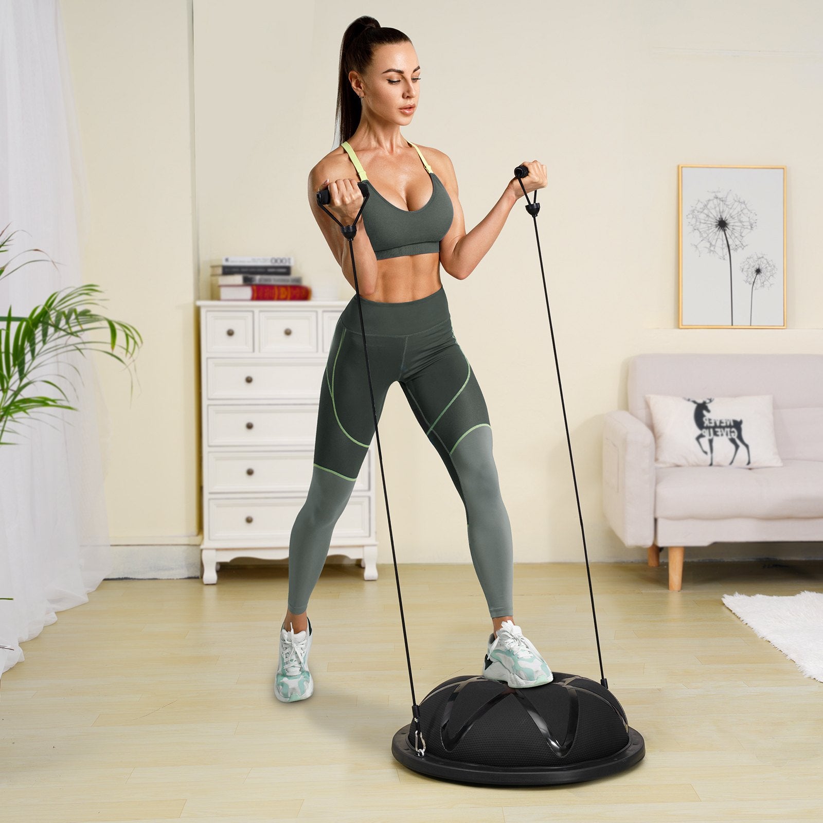 Half Exercise Ball Trainer, 23 inch Balance Ball Trainer, 660 lbs Capacity Stability Ball, Yoga Ball with V952-PHXLQ58CMKLWPCMEFV0