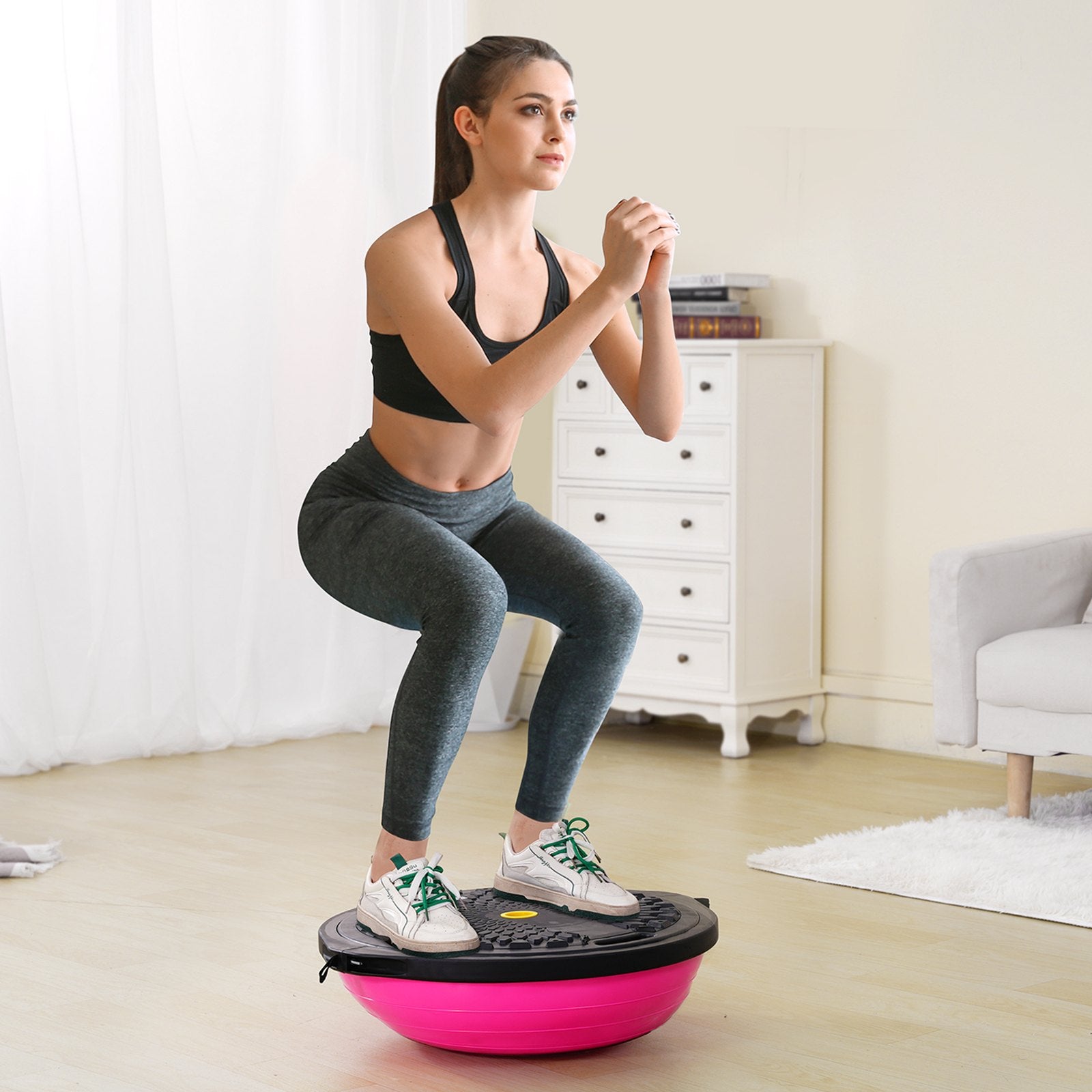 Half Exercise Ball Trainer, 26 inch Balance Ball Trainer, 1500lbs Capacity Stability Ball, Yoga Ball with V952-PHXLQ64CMBWFPSA6CV0
