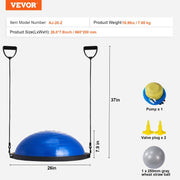 Half Exercise Ball Trainer, 26 inch Balance Ball Trainer, 1500lbs Capacity Stability Ball, Yoga Ball with V952-PHXLQ64CMBWLBOHHQV0