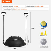 Half Exercise Ball Trainer, 26 inch Balance Ball Trainer, 1500lbs Capacity Stability Ball, Yoga Ball with V952-PHXLQ64CMKLWR0JDGV0