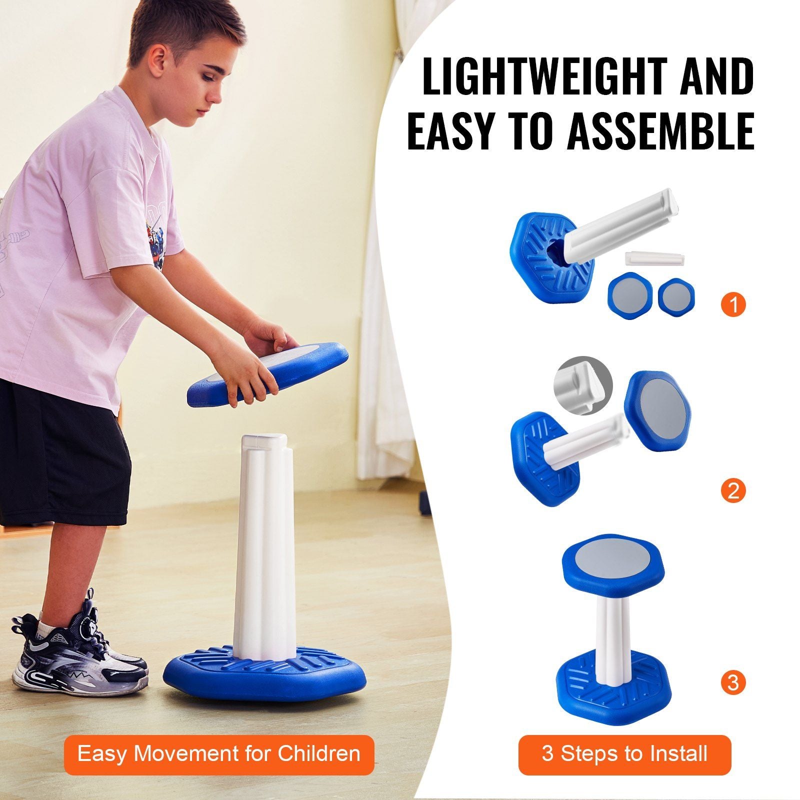 Kids Wobble Chair, Active Chair with Sponge Cushion, Wobble Stool Improves Focus, Posture and Calm Children, V952-PHZDZYJCKLSD58CJLV0