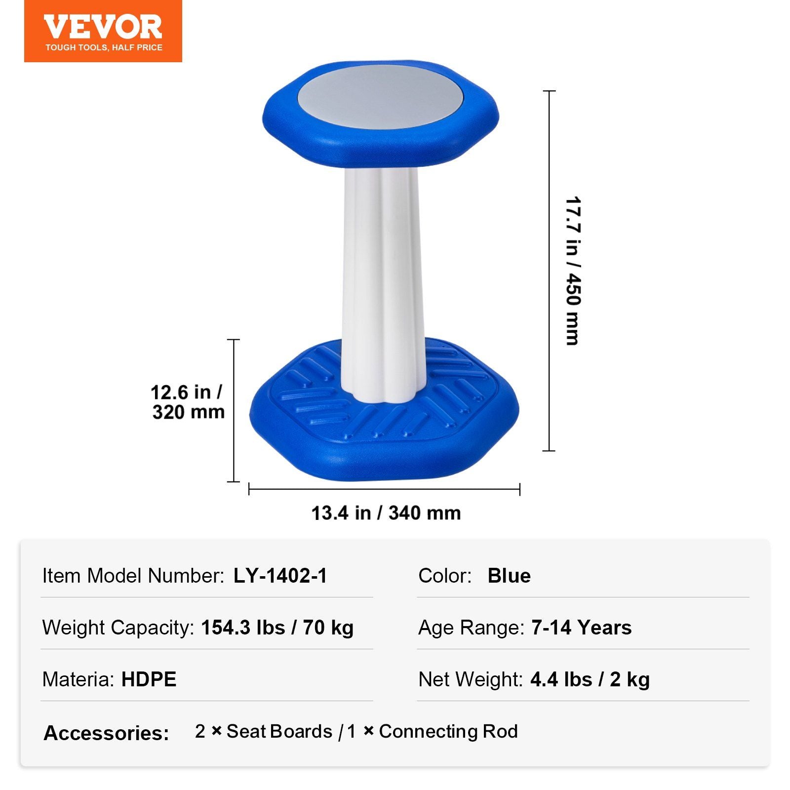 Kids Wobble Chair, Active Chair with Sponge Cushion, Wobble Stool Improves Focus, Posture and Calm Children, V952-PHZDZYJCKLSD58CJLV0