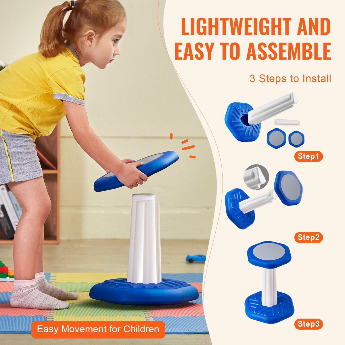 Kids Wobble Chair, Active Chair with Sponge Cushion, Wobble Stool Improves Focus, Posture and Calm Children, V952-PHZDZYJCKLSX7Z5WHV0