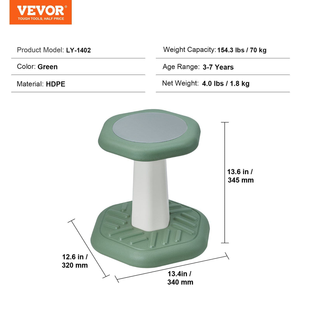 Kids Wobble Chair Active Chair with Sponge Cushion, Wobble Stool Improves Focus, Posture and Calm Children, V952-PHZDZYJCKLSXJONR9V0