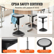 Wobble Chair, Height-Adjustable (15.7-21.7") Active Chair, Flexible Seating Wobble Stool Made of PVC+ABS V952-PHZDZYJCKWDSLAZOHV0
