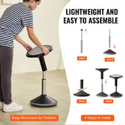 Wobble Chair, Height-Adjustable (15.7-21.7") Active Chair, Flexible Seating Wobble Stool Made of PVC+ABS V952-PHZDZYJCKWDSLAZOHV0