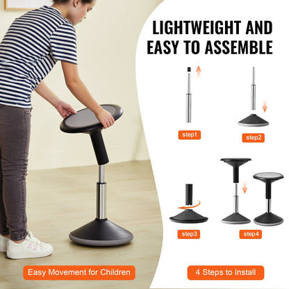 Wobble Chair, Height-Adjustable (15.7-21.7") Active Chair, Flexible Seating Wobble Stool Made of PVC+ABS V952-PHZDZYJCKWDSLAZOHV0