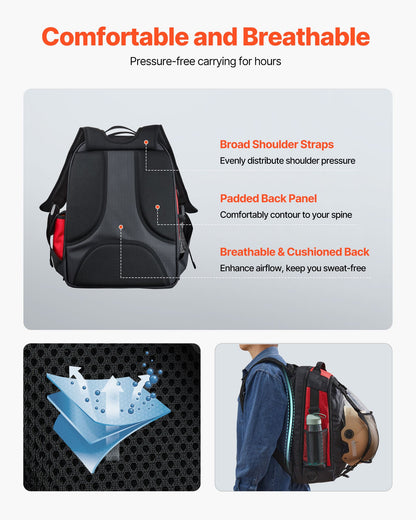25.2L Welding Backpack 1680D Polyester Welder Backpack for Tool and Helmet V952-PJHJBBBDLHJB61PCB001V0