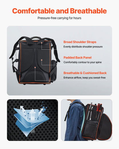 35.6L Welding Backpack 600D Polyester Welder Backpack for Tools and Helmet V952-PJHJBBBDLHJBP420R001V0