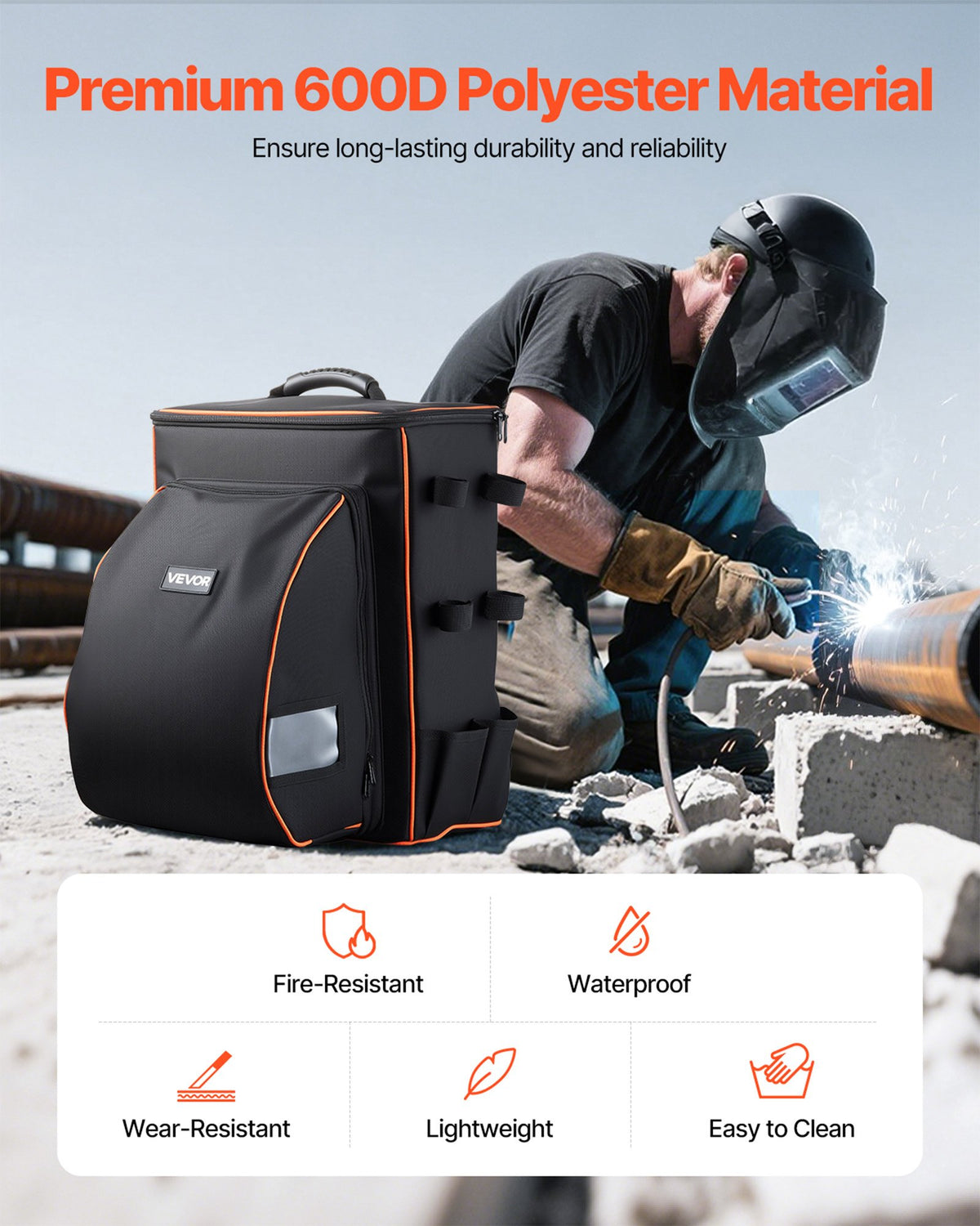 35.6L Welding Backpack 600D Polyester Welder Backpack for Tools and Helmet V952-PJHJBBBDLHJBP420R001V0