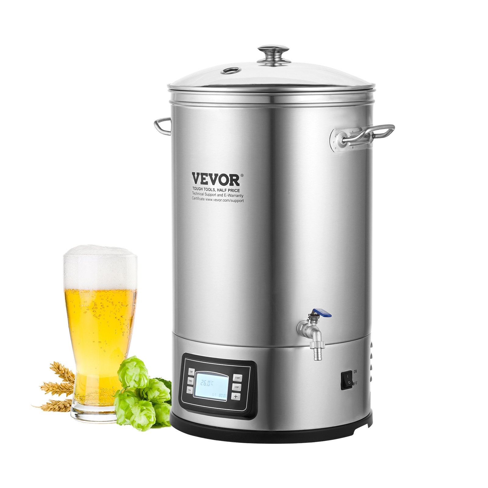 Electric Brewing System, 8 GALLON Brewing Stock Pot, All-in-One Home Beer Brewer, 304 Stainless Steel Brewing V952-PJNJJ8GALWBDXJHW9V3