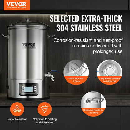 Electric Brewing System, 8 GALLON Brewing Stock Pot, All-in-One Home Beer Brewer, 304 Stainless Steel Brewing V952-PJNJJ8GALWBDXJHW9V3