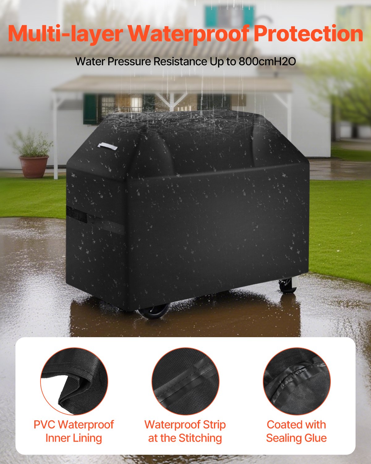 52 inch Grill Cover Heavy Duty BBQ Gas Grill Cover Outdoor Waterproof V952-PJPDSKLZZRQSB8BLWV0