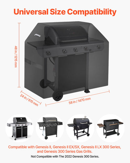 58 inch Grill Cover Heavy Duty BBQ Gas Grill Cover Outdoor Waterproof V952-PJPDSKLZZRQSHNY1QV0