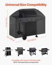 Grill Cover, 63 inch BBQ Covers for Outdoor Grills, Waterproof, Fade Resistant, Weather Resistant Heavy Duty V952-PJPDSKLZZRQSMKUFFV0