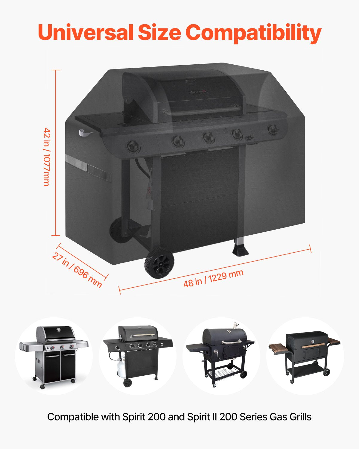 48 inch Grill Cover Heavy Duty BBQ Gas Grill Cover Outdoor Waterproof V952-PJPDSKLZZRQSR8O03V0