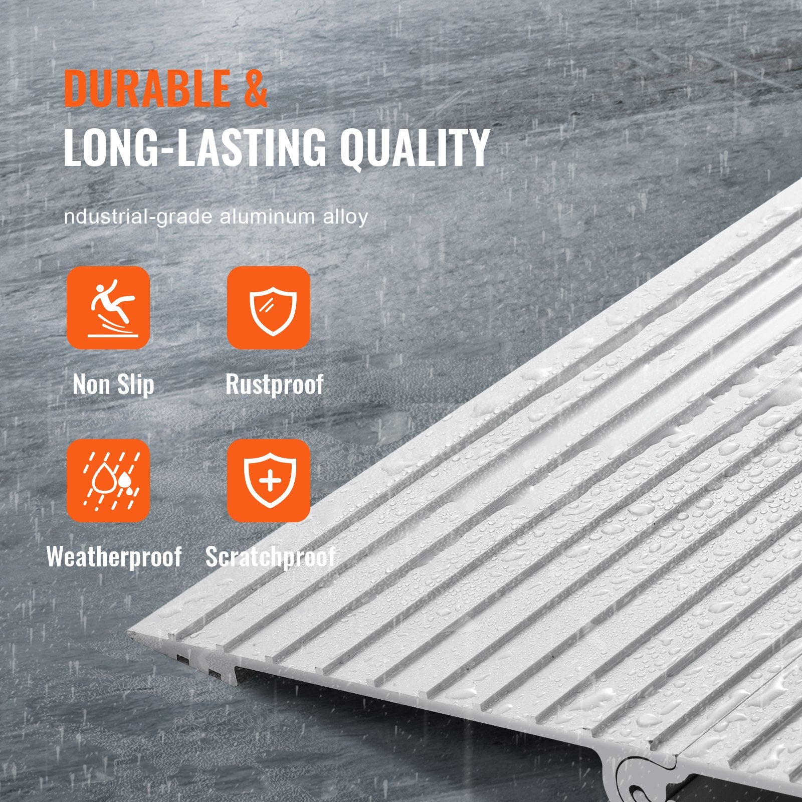 Door Threshold Ramp, 1" Rise, 800 lbs Load Capacity, Door Ramp for Wheelchairs, Aluminum Threshold Ramp for V952-PJSMJLPD1YC73LD9YV0