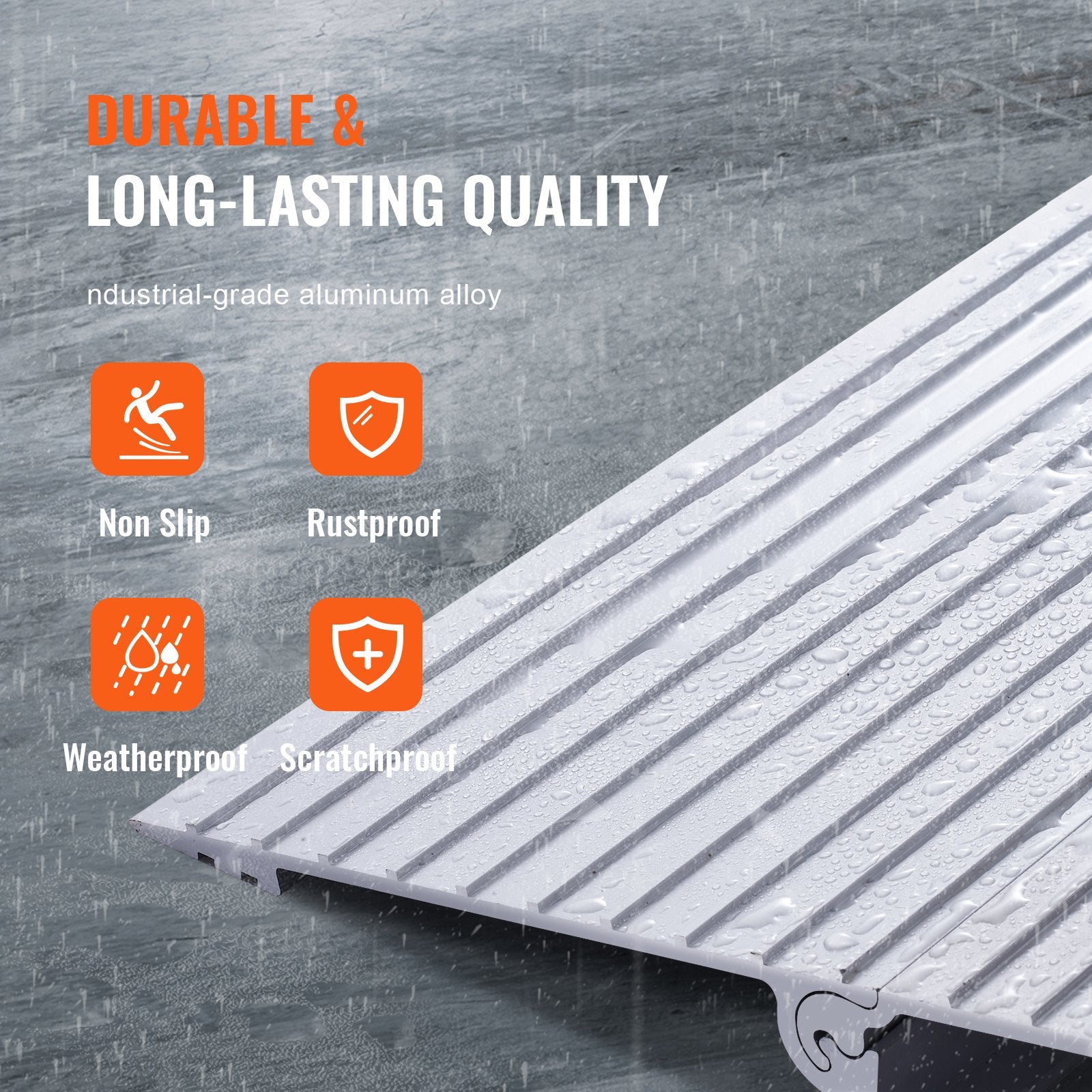 Door Threshold Ramp, 2" Rise, 800 lbs Load Capacity, Door Ramp for Wheelchairs, Aluminum Threshold Ramp for V952-PJSMJLPD2YC7DLYIMV0