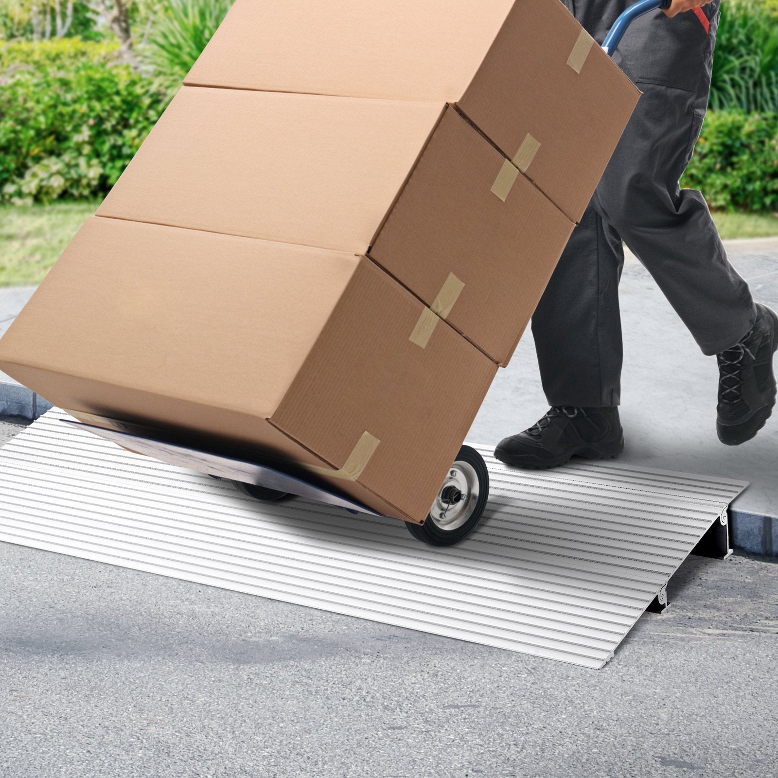 Door Threshold Ramp, 2" Rise, 800 lbs Load Capacity, Door Ramp for Wheelchairs, Aluminum Threshold Ramp for V952-PJSMJLPD2YC7DLYIMV0