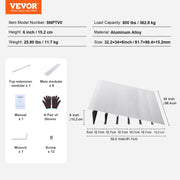 Door Threshold Ramp, 6" Rise, 800 lbs Load Capacity, Door Ramp for Wheelchairs, Aluminum Threshold Ramp for V952-PJSMJLPD6YC7BSNPTV0