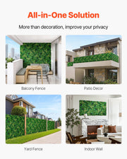 Artificial Grass Wall Panels, 12 PCS 20 x 20 inch, 3D Combination Greenery Boxwood Panel for Indoor Outdoor V952-PJSRZZWQ12PC0AI8JV0